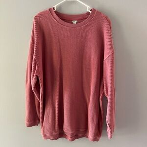 Aerie Dusty Rose Ribbed Top